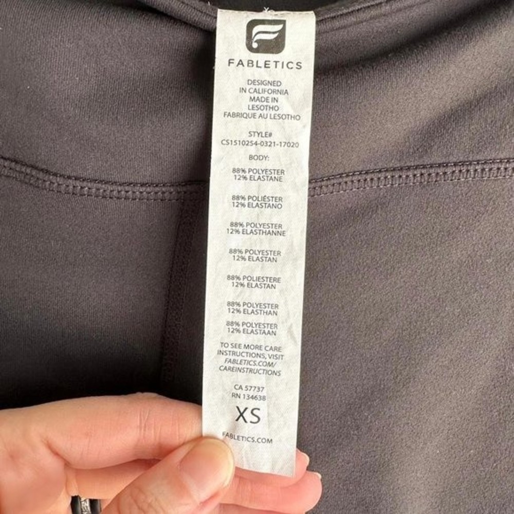 FABLETICS Define PowerHold‎ Black Ladies Athletic Gym Yoga MId-Rise Capri, XS - Picture 2 of 5